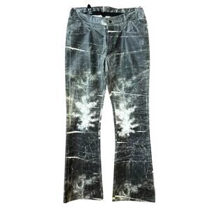 Diesel Style Lab Marble Print Wide Leg Size 30 Pants 100% Cotton Made in Italy